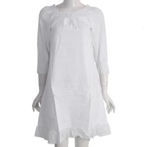 Girls Cotton Princess Sleep Gown Home Daily Sleepwear Mother Nightdress Offer Comfortable Wear for Dreamers White