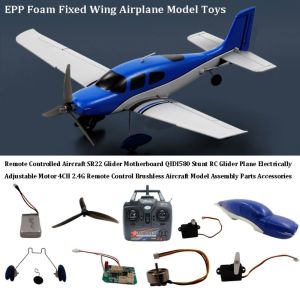 DOWNA 4 kênh Máy bay điều khiển từ xa 10 Kiểu EVA/bọt Bo mạch chủ SR22 Glider Chất lượng cao Cánh cố định bằng bọt EPP Phụ kiện đồ chơi mô hình máy bay