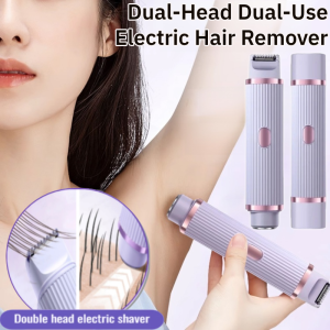 Dual-Head Dual-Use Electric Hair Remover 2 In 1 Body Trimmer Shaver Wet And Dry Use Safe And Painless