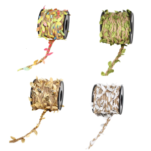 32.8 Feet Natural Twine String Leaf Rope 10m Leaves String Burlap Ribbon for Gardening Wedding Party Home Decoration