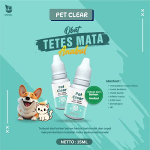 PET CLEAR Obat Mata Belekan Kucing Anjing Kemasan 15ml