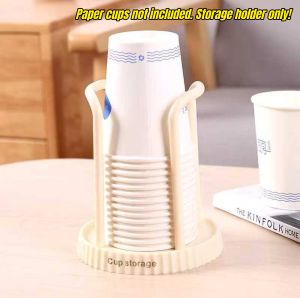 1pcs Paper Cup Holder Dispenser Multifunctional Desktop Coffee Cup Storage Plastic Rack