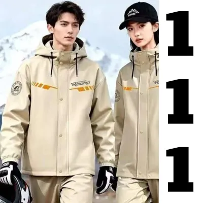 BECORATE Raincoat Set for Men and Women High-Quality PVC Material Thick Super Waterproof Motorcycle Stormproof Riding Raincoat