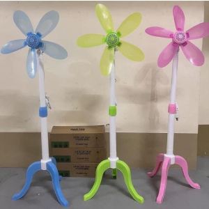 ZH 5 Blades Stand Fan Portable Stand Fan Foldable Floor Fan Electric Fan Adjustable Mini Stand Fan-ASIANMART