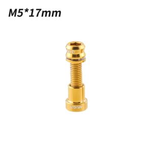 MOONGLADE M517mm Bicycle Stem Fixing Nut M5x19mm Aluminum Alloy Bike Lock Screw Fastener Carbon Fiber Riser Ti Bolts Bike Handlebar Stem Lock Bolt MTB