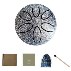 LCHGNA 6-Tone Steel Tongue Drum Set 3 Inch Multicolour Mini Hand Pan Drums Percussion Instruments Storage Bag Ethereal Drum Camping