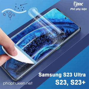 Miếng dán cường lực dẻo full màn hình Samsung Galaxy S23 Ultra S23 S23 Plus dùng cảm biến vân tay siêu nhạy