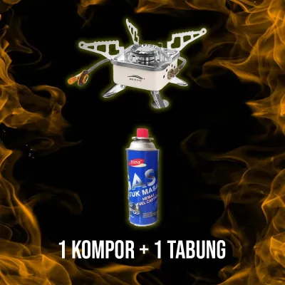 Kompor Camping Gas Alat Masak Lipat Kovar Mini Outdoor Nesting Stove Safety 003-5