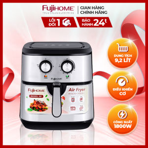 Nồi chiên không dầu FUJIHOME A6W dung tích lòng nồi 65 lít công suất mạnh 1600W - Hàng chính hãng - Bảo hành 18 tháng