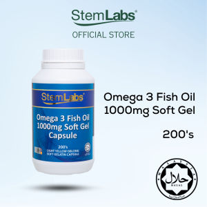 [Jakim Halal KKM] StemLabs Fish Oil -3 1000mg (200 capsules) Exp: 12/2028 Minyak Ikan -3