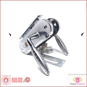 Kunci Pintu Kecil Premium Silinder Gagang Bulat Handle Pintu Full Set Murah