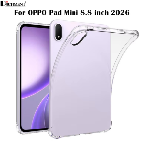 RICHMENT Transparent Silicone Soft TPU Case for OPPO Pad Mini 8.8 Inch 2026 Anti-Drop Airbag Tablet Cover
