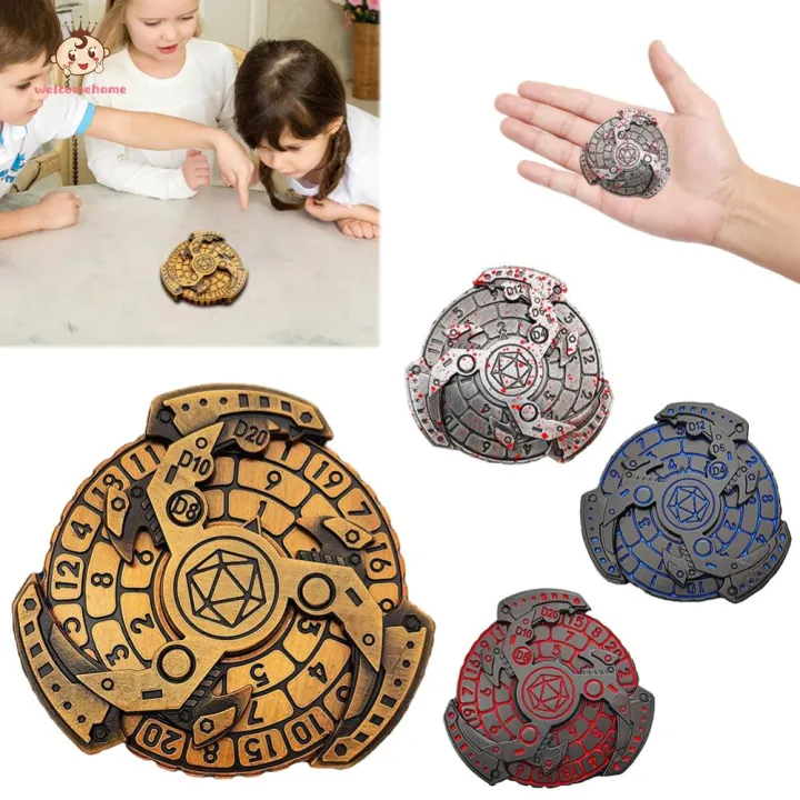 Welcomehome 7 in 1 Rotating Roulette Dice with D&D Dice Box DND ...