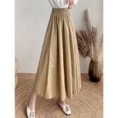 ✅【READY STOCK 】Beryl Mid-length high waist A-line pleated skirt casual simple literary