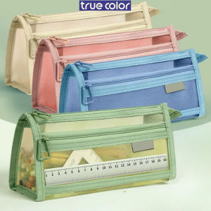 Túi bút vải Capybara dễ thương TRUE COLOR - Túi đựng đồ dùng học tập hộp bút vô tri to rộng thiết kế tiện lợi