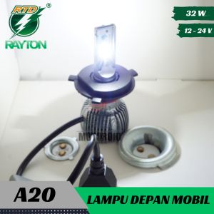 LAMPU UTAMA MOBIL A80 H7 40 WATT 19-36V SUPER CAR 9012 9006 9005 KIPAS 2 PCS RAYTON RTD LED