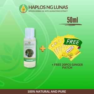 Haplos ng Lunas - Bitoon Herbal Oil with Alingatong Extract & Ginger Patch - Bisa ng Halaman Ginhawang Pangmatagalan