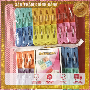 Vỉ 20 Kẹp phơi quần áo nhựa cứng loại to bền đẹp chịu lực tốt giữ chặt quần áo khi phơi