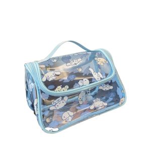 JON09 โปร่งใส กระเป๋าเครื่องสำอางลายแมว ไม่ซึมน้ำ ความจุขนาดใหญ่ กระเป๋าเก็บเครื่องสำอาง น่ารัก ลายการ์ตูน กระเป๋าเครื่องสำอางค์คุโรมิ สาวๆ ผู้หญิง