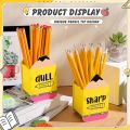 2 Pcs Pencil Shaped Holder Sharp and Dull Holder Wooden Dispenser Pencil Storage Organizer for Back to School Teachers Classroom Management Organization(Cute). 