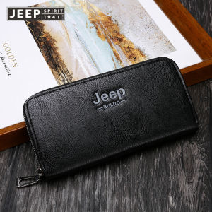 JEEP SPIRIT Mens Wallet Long 2023 Clutch Bag Large Capacity Clutch Fashion Wallet Multi-card Zipper Wallet