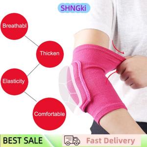 SHNGki 2PCS Elastic Elbow Pads Thickened Sponge Elbow Knee Protectors Guard Basketball Volleyball Sport Arm Sleeve Pad Adults Children