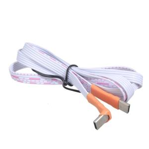 Loại USB C 90 độ góc cạnh phẳng cáp linh hoạt 10W sạc nhanh 1.5mm Thiết kế mỏng cho điện thoại thông minh Máy chơi game