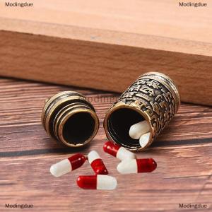 [COD] Modingdue Hollow Brass Buddha Sutra Cylinder Pendant Keychain Necklace Jewelry Box