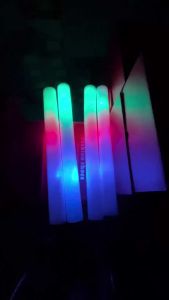 15/30Pcs LED Glow Sticks Bulk Colorful RGB Glow Foam Stick Cheer Tube Dark Light for Xmas Birthday Wedding Party Supplies2026