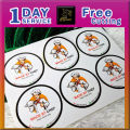 Stiker Label Makanan Bentuk Bulat Sticker Custom Kemasan Toples. 