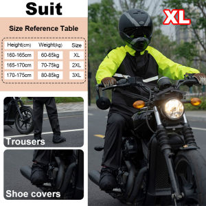 Rain Coat Set Waterproof Thick Motorcycle Jacket Raincoat Outdoor Rainwear Motorbike Bicycle Outdoor Rainsuit (Coat + Pants) With Rain Boots 摩托车雨衣套装
