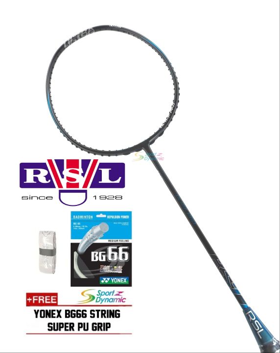 RSL ULTRA PRO BADMINTON RACKET (BLUE) (100% ORIGINAL) (FREE ORIGINAL ...