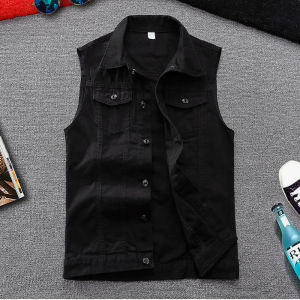 Áo gile nam áo khoác denim không tay phong cách thể thao mạnh mẽ cá tính N46