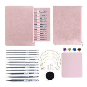 12Pcs Interchangeable Crochet Hook with Cable 3.0mm-10mm Tunisian Knitting Tunisian Afghan Knitting Hook