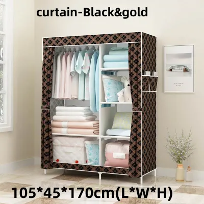 Curtain Wardrobe | Wardrobe Organization | Almari Baju | Multifunctional wardrobe | Rak Baju | Almari Kain murah