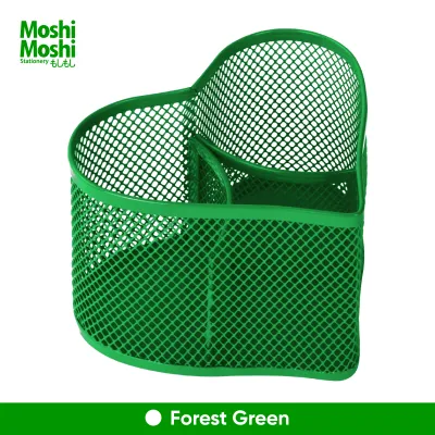 Pen Holder Heart Desk Steel Tempat Penyimpanan Peralatan Tulis Meja Kantor Jaring Besi Bentuk Hati