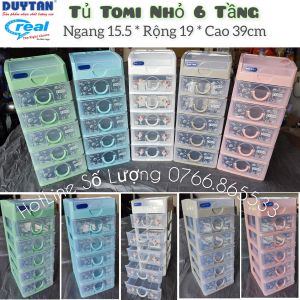 Tủ nhựa duy tân Tomi nhỏ 6 Tầng - Nhiều Màu Xinh