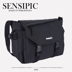 Shoulder bag Mens canvas material waterproof large capacity sling bag hold long folder
