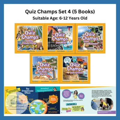 [SG STOCK] WS E - Quiz Champs All Titles - Age 6-12+ Children STEM Knowledge & Quiz Activity Primary School Science Book