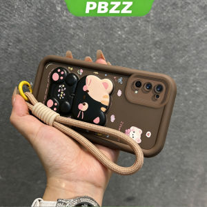 Feadship Case for Realme 7 pro 7i c17 phone casing Softcase Silicone shockproof Cover new design aesthetic with holder for girls cute pink cat JTDTMZJ1