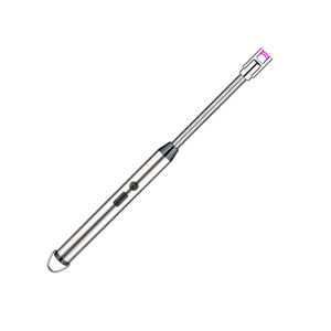 USB Rechargeable Windproof Flameless Electronic Pulse Plasma Lighter For Kitchen Lighter Metal Power Display Gas Stove Outdoor BBQ Safety Fire Starter