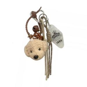 Cartoon Bear Dog Key Holder Plush Ornament for Purses and Car Soft and Comfortable Bag Pendant Car Ornament for Women