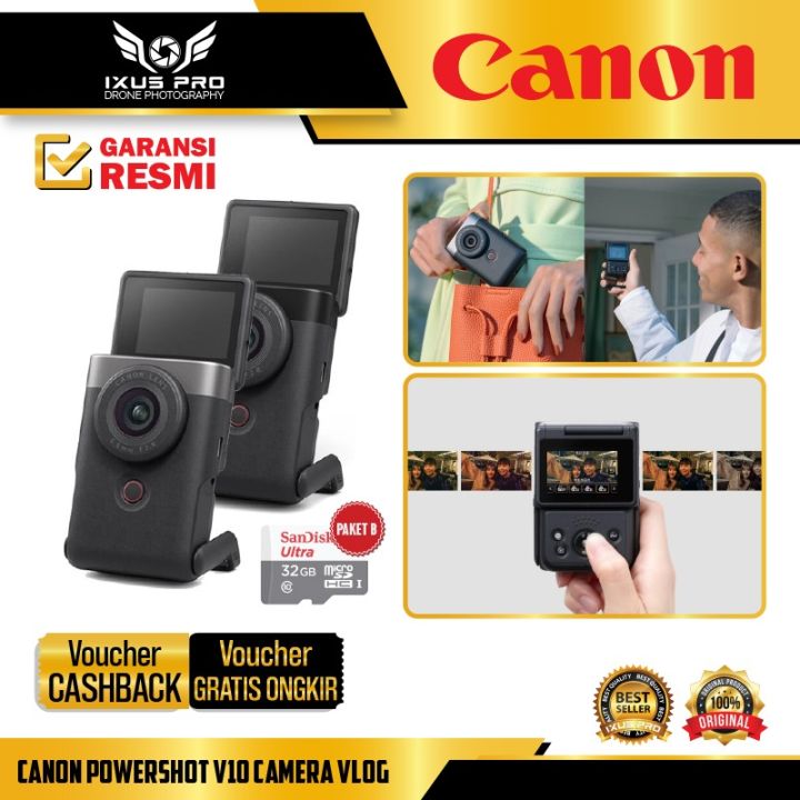 Canon PowerShot V10 Camera Vlog Kamera Power Shot-Canon Power Shot V10  Lazada Indonesia - Main Image