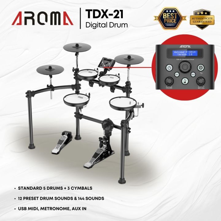 Aroma Digital Drum Kit Electronic Drum TDX21 Lazada