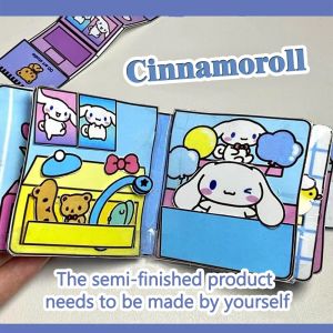 【Ready Stock】Sanrio Melody Kuromi Laser Dress Up Wardrobe DIY Childrens Sticker Dress Up Kuromi Melody DIY Handmade Toys Childrens Quiet Book