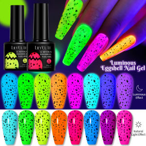 7ML Luminous Eggshell Gel Polish Glow In Dark Semi Permanent UV Gel Fluorescent Neon Green Color Nail Art Gel Varnish