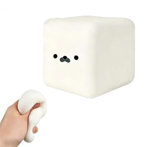 NOBLELYN Ultra Soft Tofu Squeeze Toy Slow Rising Moldable Fidget Toy Portable Square Sensory Toy Gift