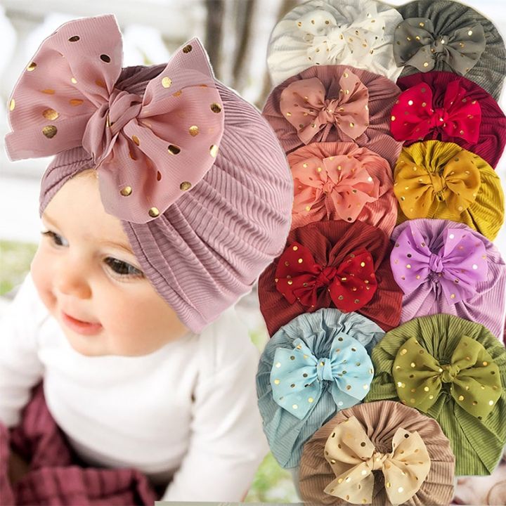 Girl Anti-slip Hair Band for Baby Breathable Hat Newborn Knotted