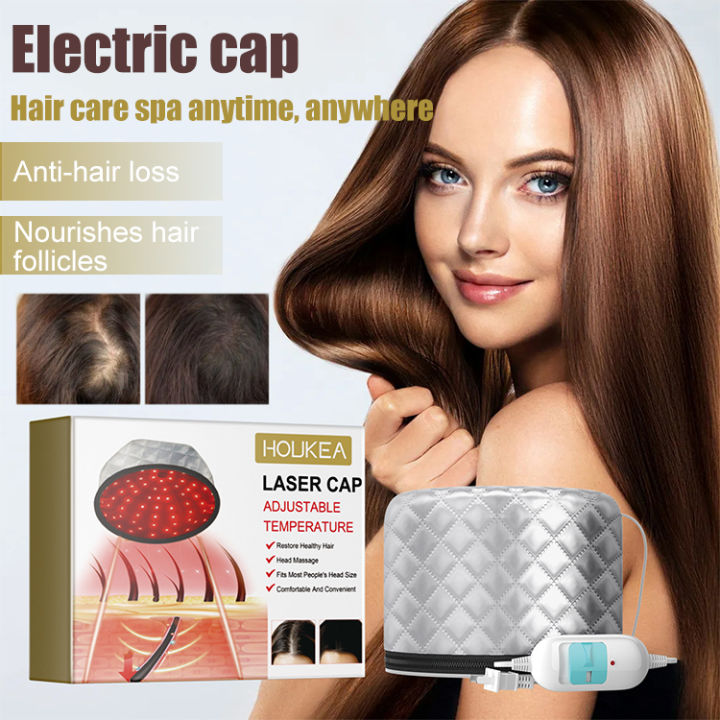 Hair Care Heating Hat Head Massage Dry Frizz Damage Repair Hair ...