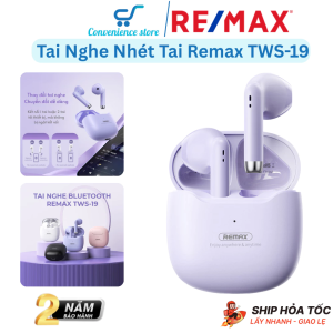 Tai Nghe Bluetooth TWS Remax TWS-19 Marshmallow Series V5.3 Pin 5H Cảm Ứng Chống Ồn Chân Sạc Type-C